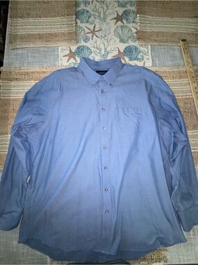 Charles Tyrwhitt Men's Oxford Shirt, Blue, Classic Fit, Non-Iron, XXL
